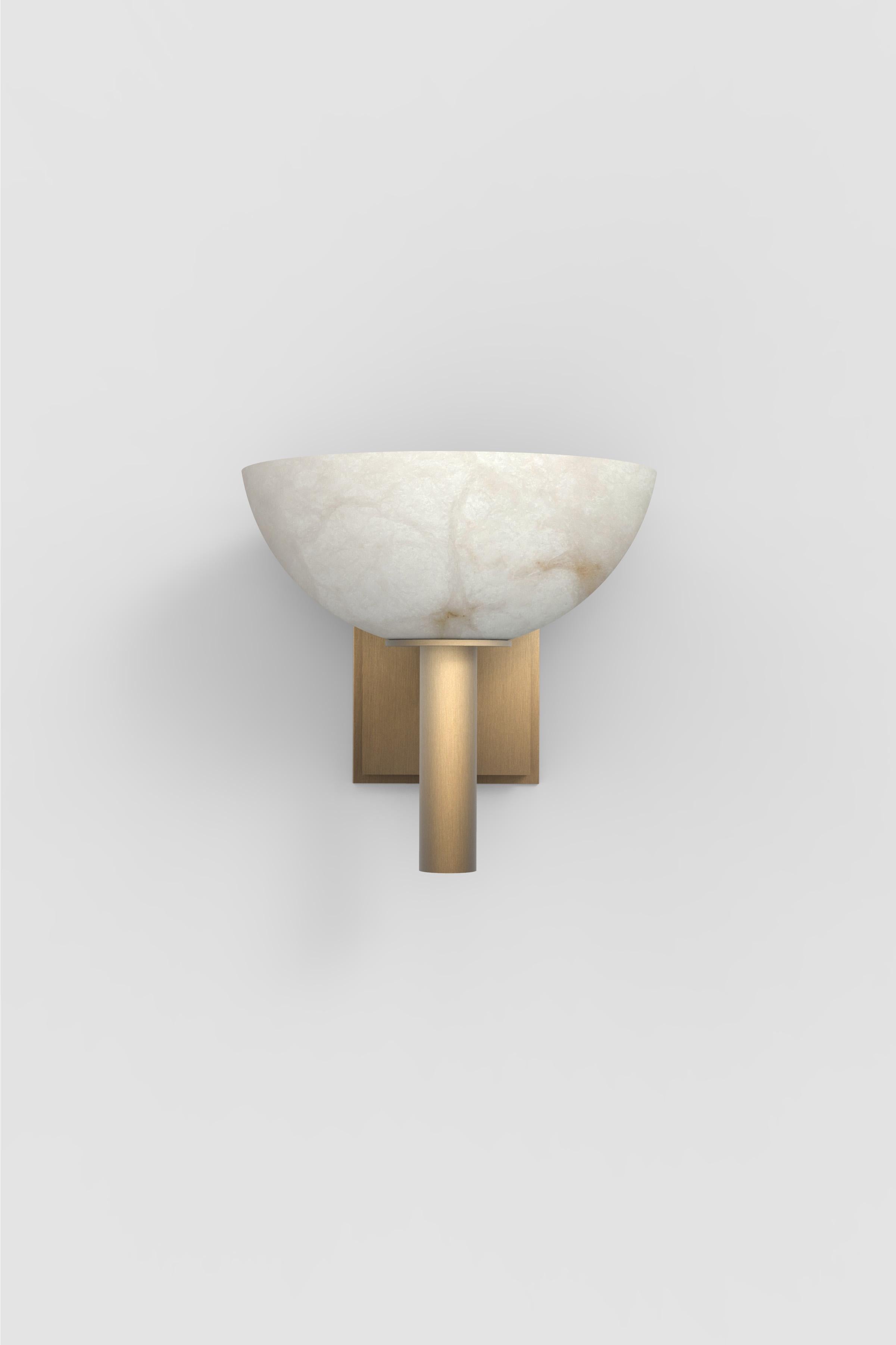Post-Modern Contemporary Prato Sconce 200A in Alabaster by Orphan Work For Sale