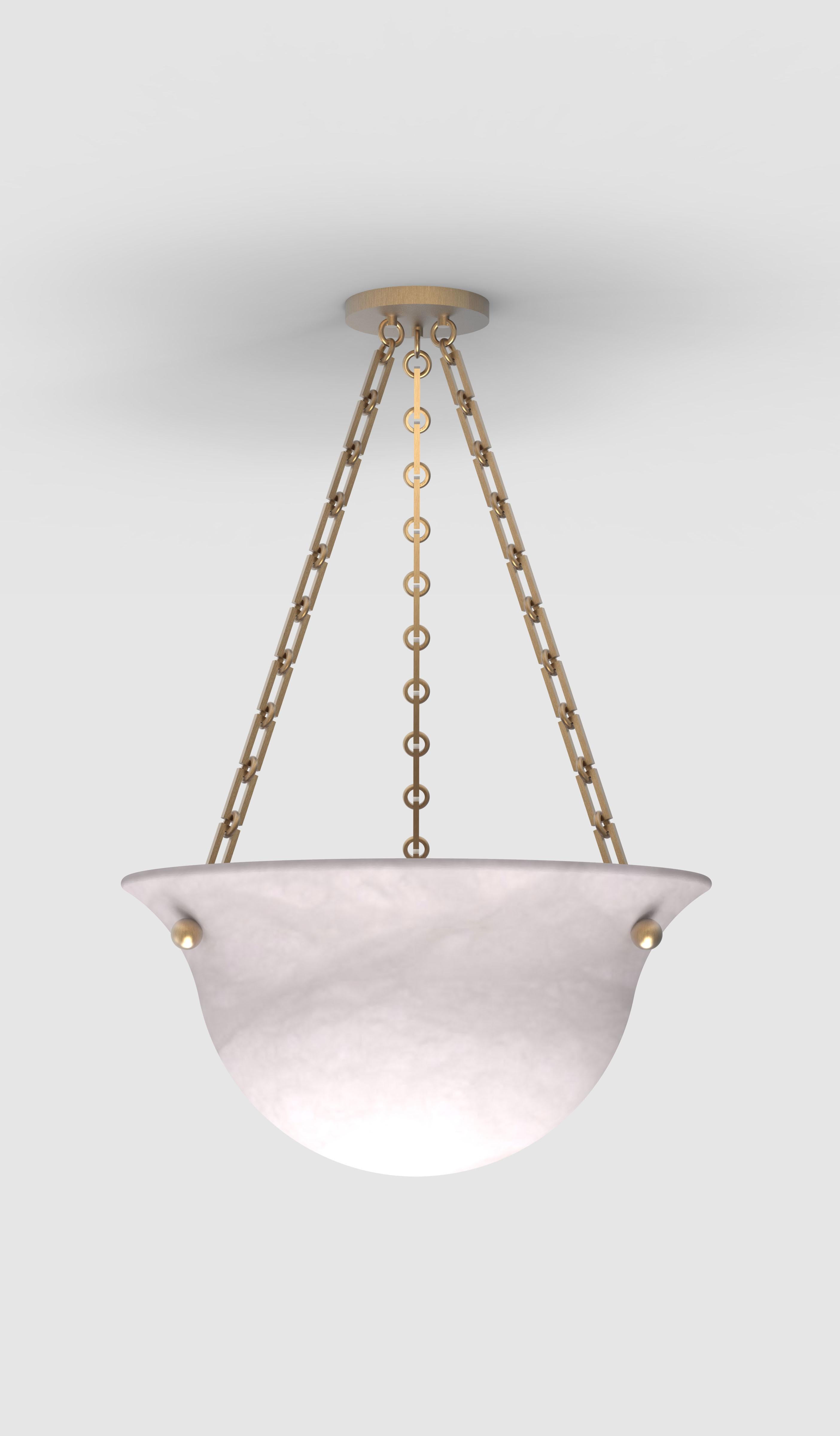 Italian Contemporary 201A Chandelier in Alabaster by Orphan Work For Sale