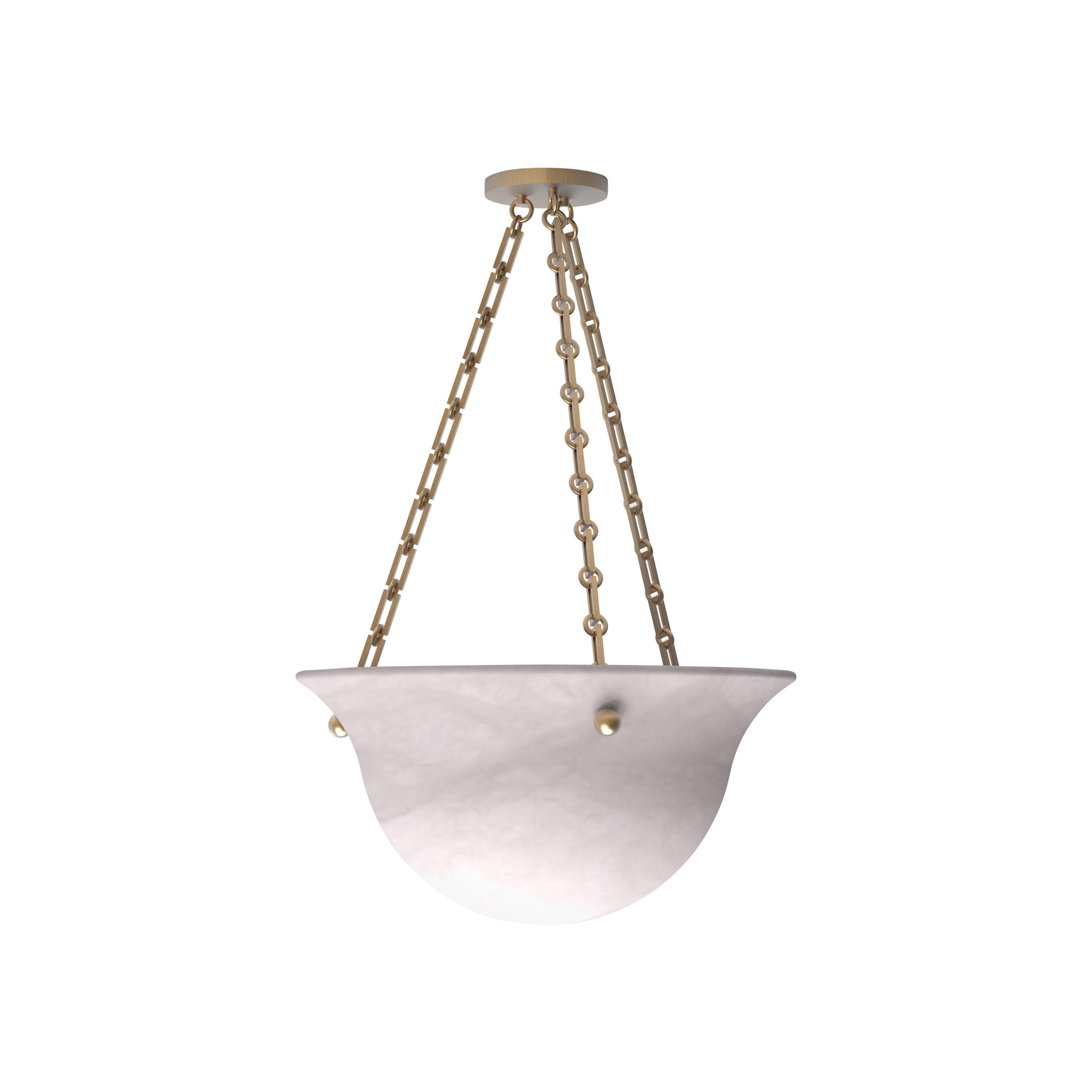 Contemporary 201A Chandelier in Alabaster by Orphan Work For Sale