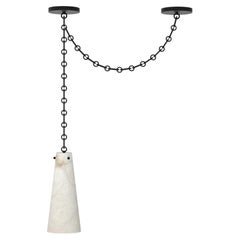 Contemporary Lucca Pendant 202A-1S in Alabaster by Orphan Work, 2021