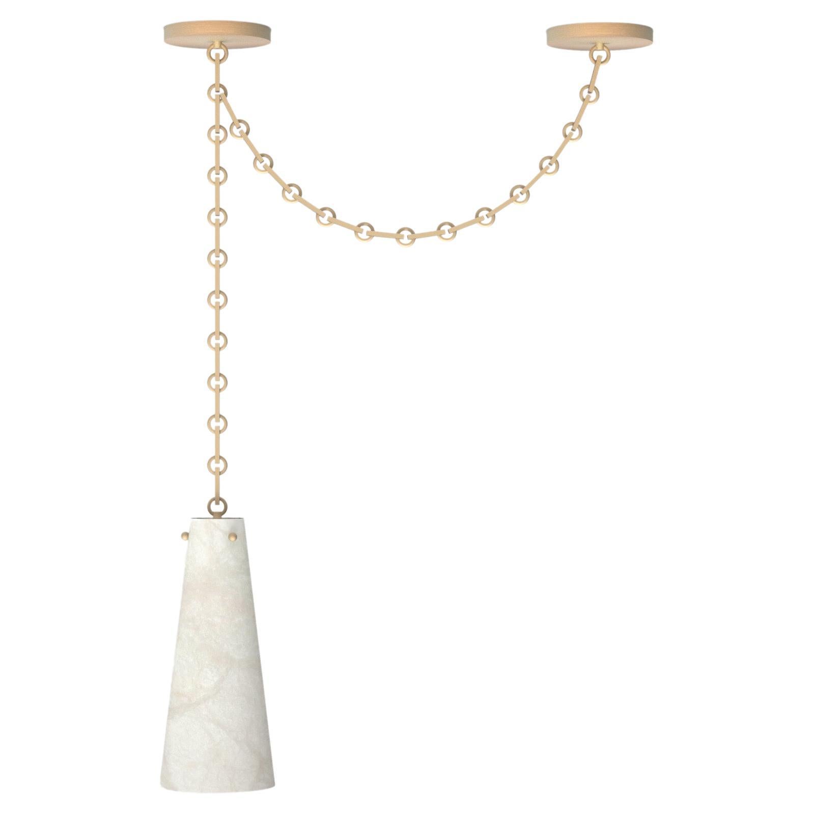 Contemporary Lucca Pendant 202A-1S in Alabaster by Orphan Work, 2021 For Sale