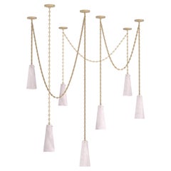 Contemporary 202A-7 Chandelier in Alabaster by Orphan Work, 2021