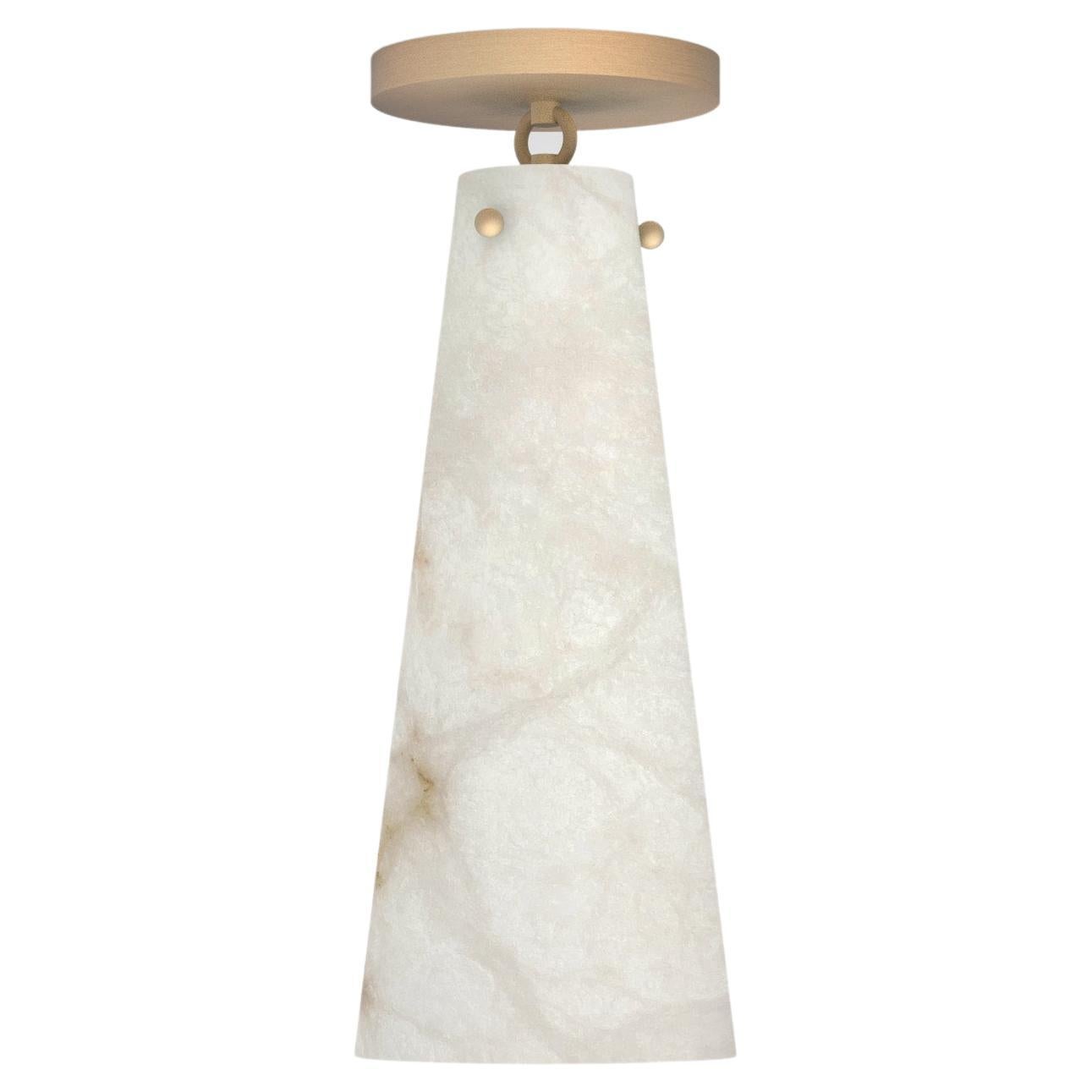 Contemporary Lucca Flush Mount 202A in Alabaster by Orphan Work, 2021 For Sale