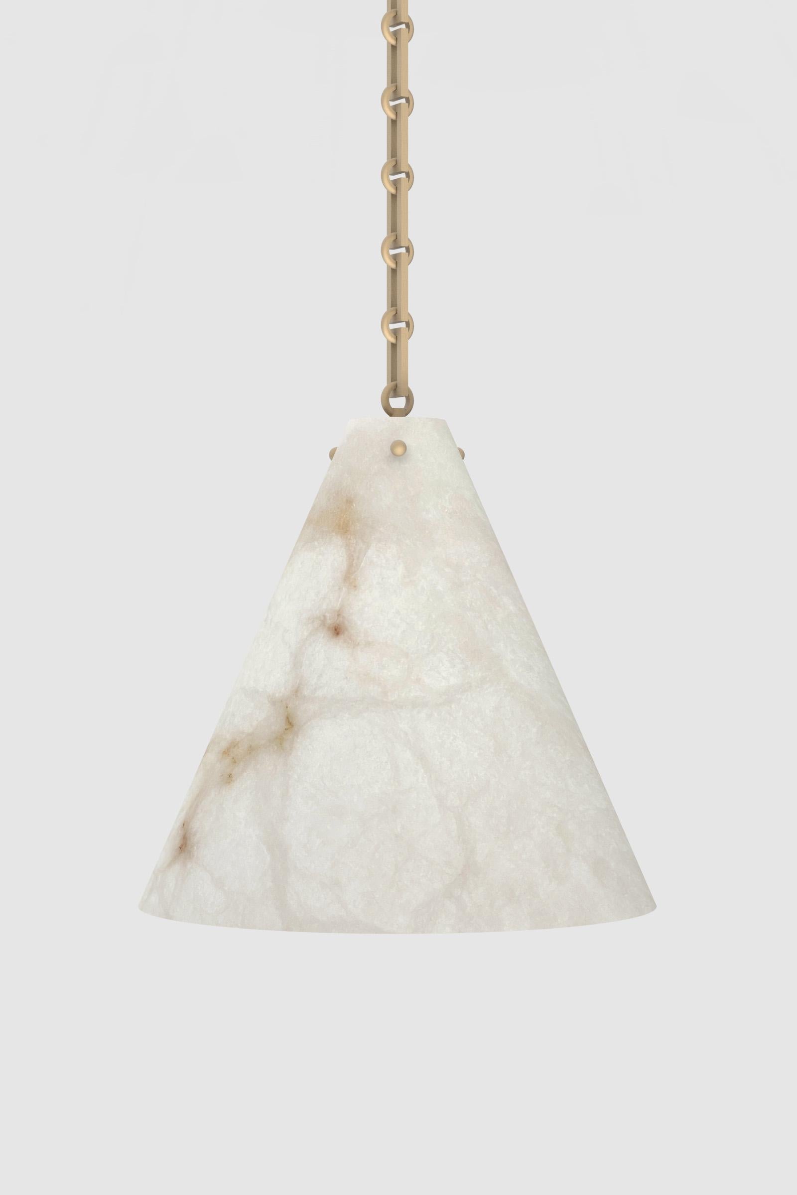 Italian Contemporary Lucca Large Pendant 202A in Alabaster by Orphan Work For Sale