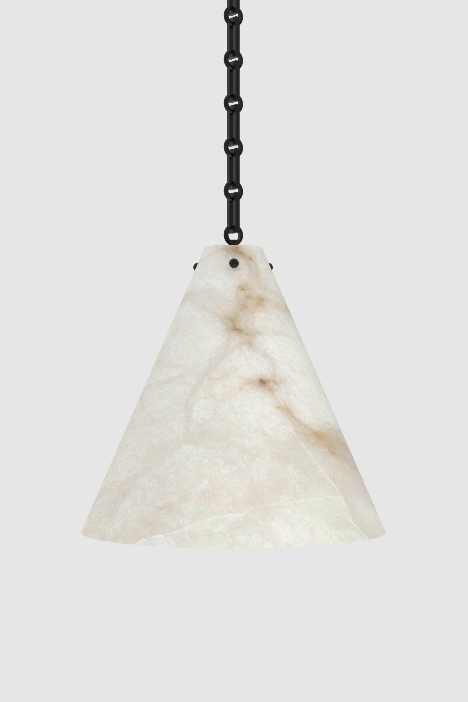 Italian Contemporary Lucca Large Pendant 202A in Alabaster by Orphan Work For Sale