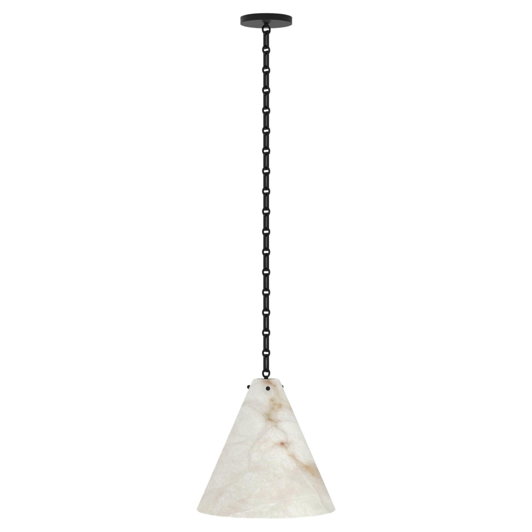 Contemporary Lucca Large Pendant 202A in Alabaster by Orphan Work For Sale