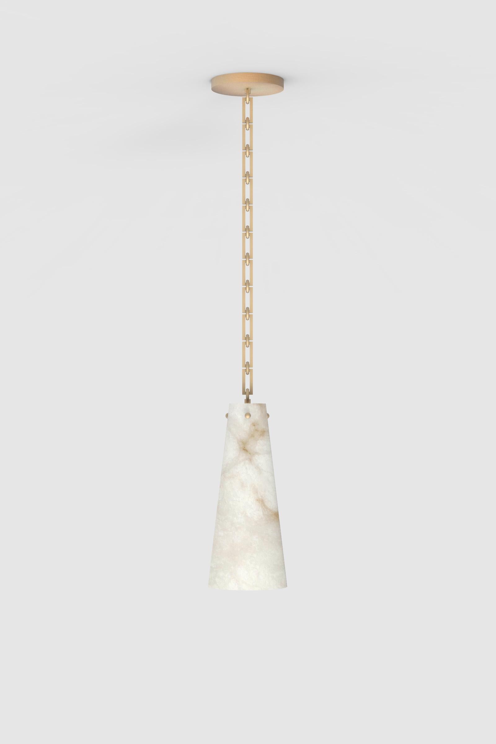Post-Modern Contemporary Lucca Pendant 202A in Alabaster by Orphan Work, 2021 For Sale