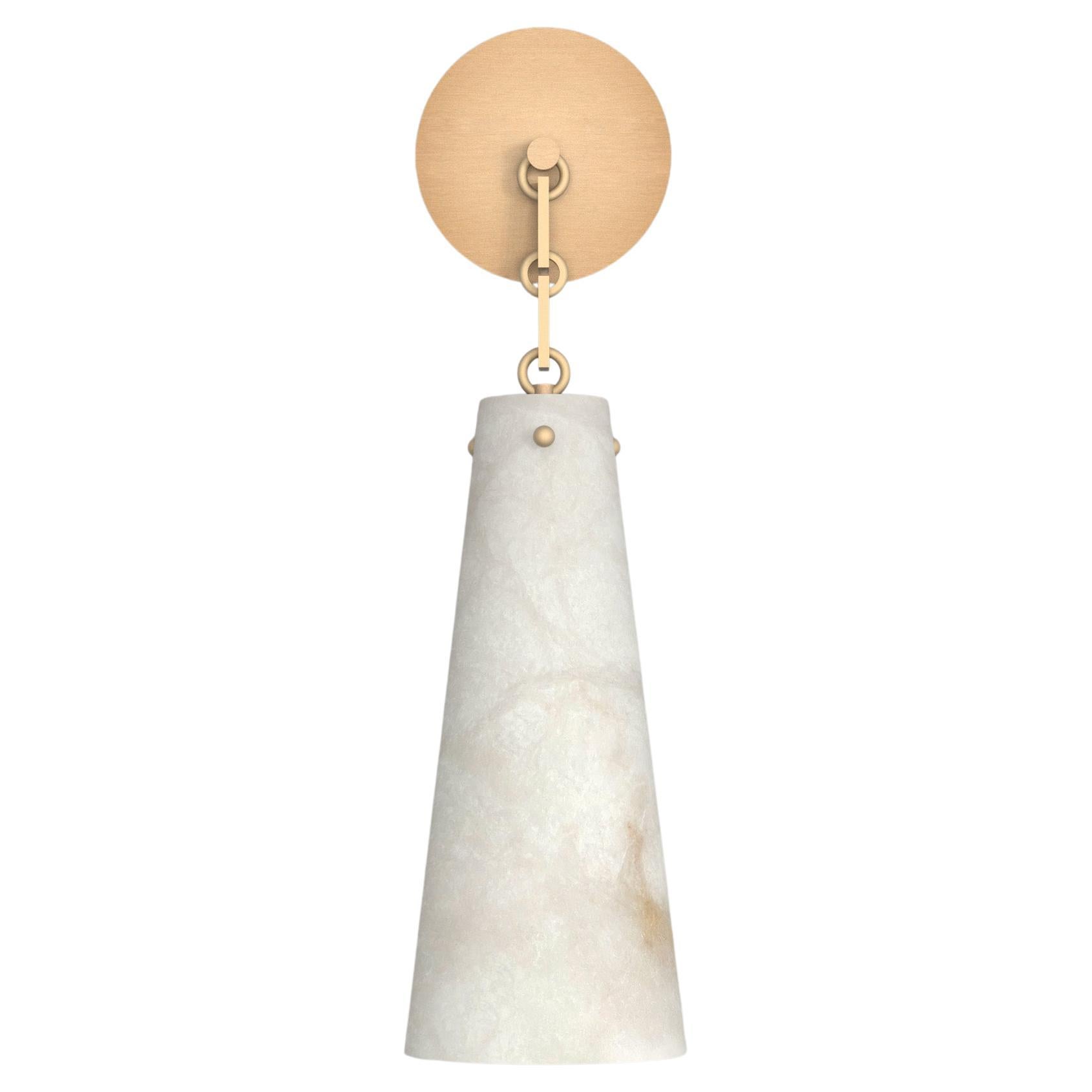 Contemporary Lucca Sconce 202A in Alabaster by Orphan Work, 2021 For Sale