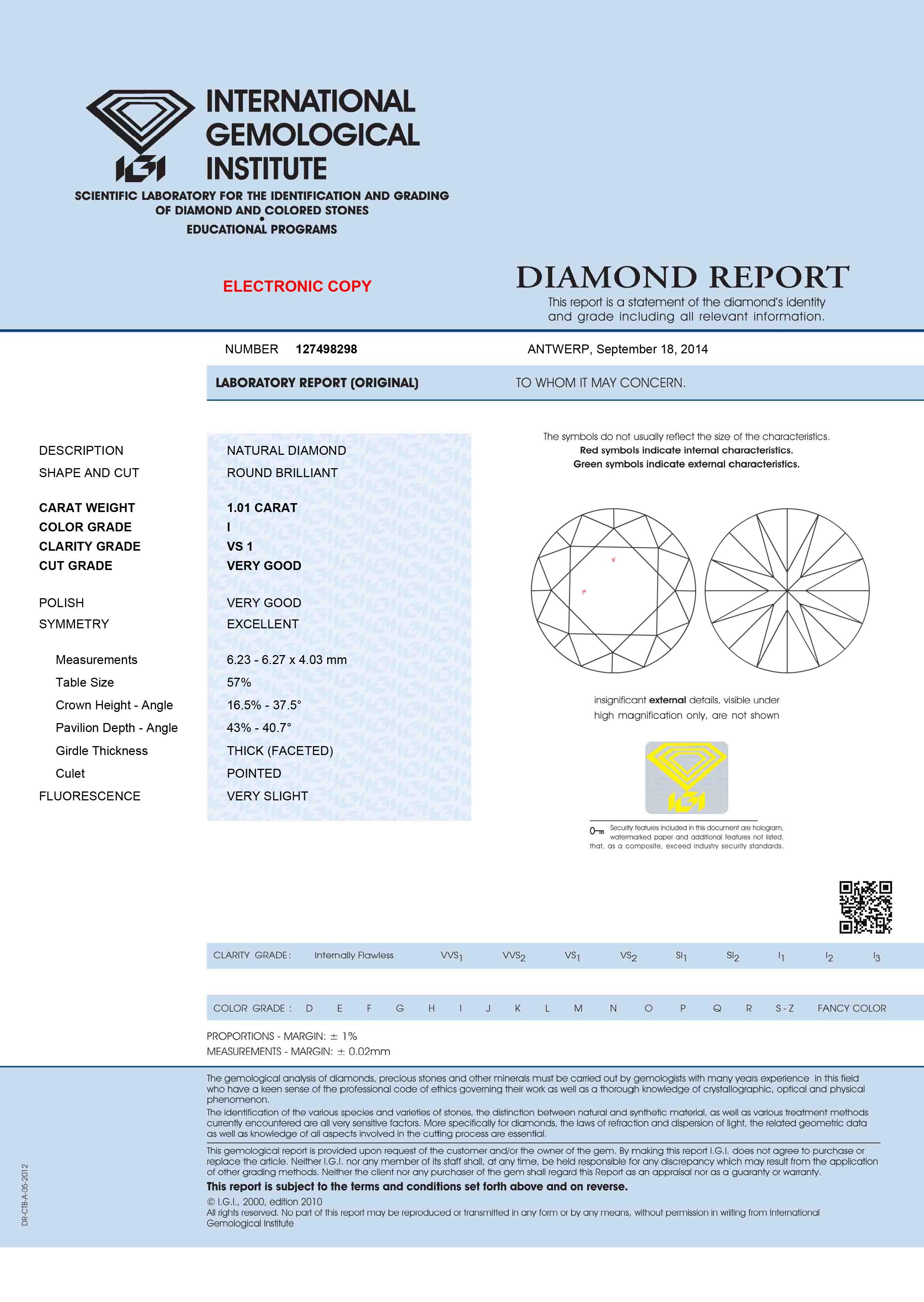 Contemporary 2.02ct Diamond Studs Unisexe en vente