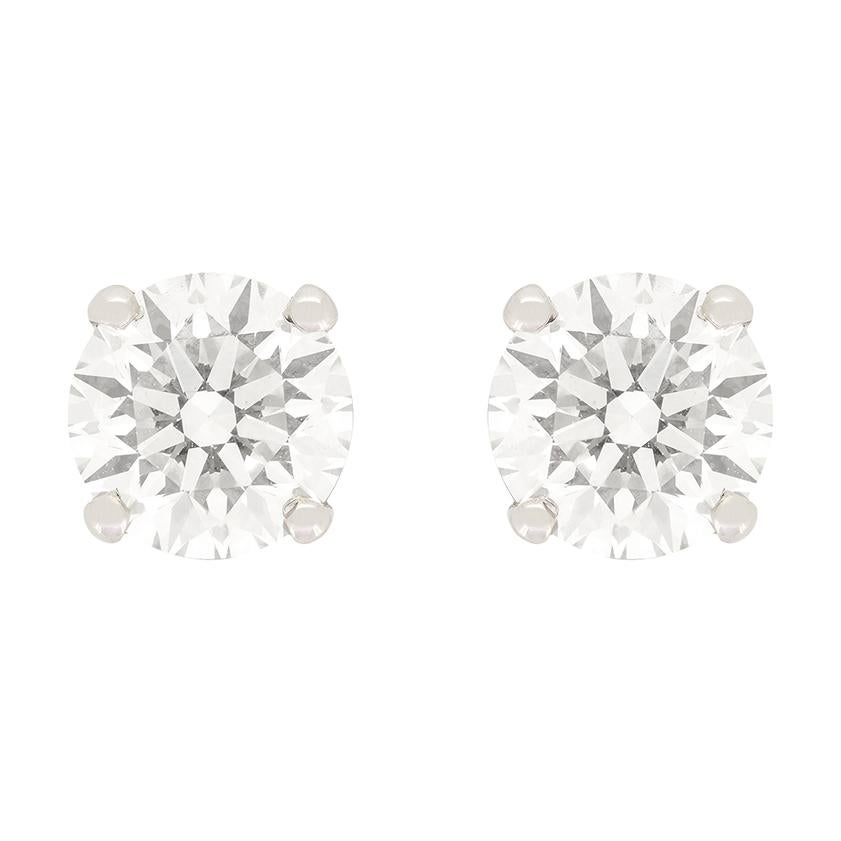 Contemporary 2.02ct Diamond Studs