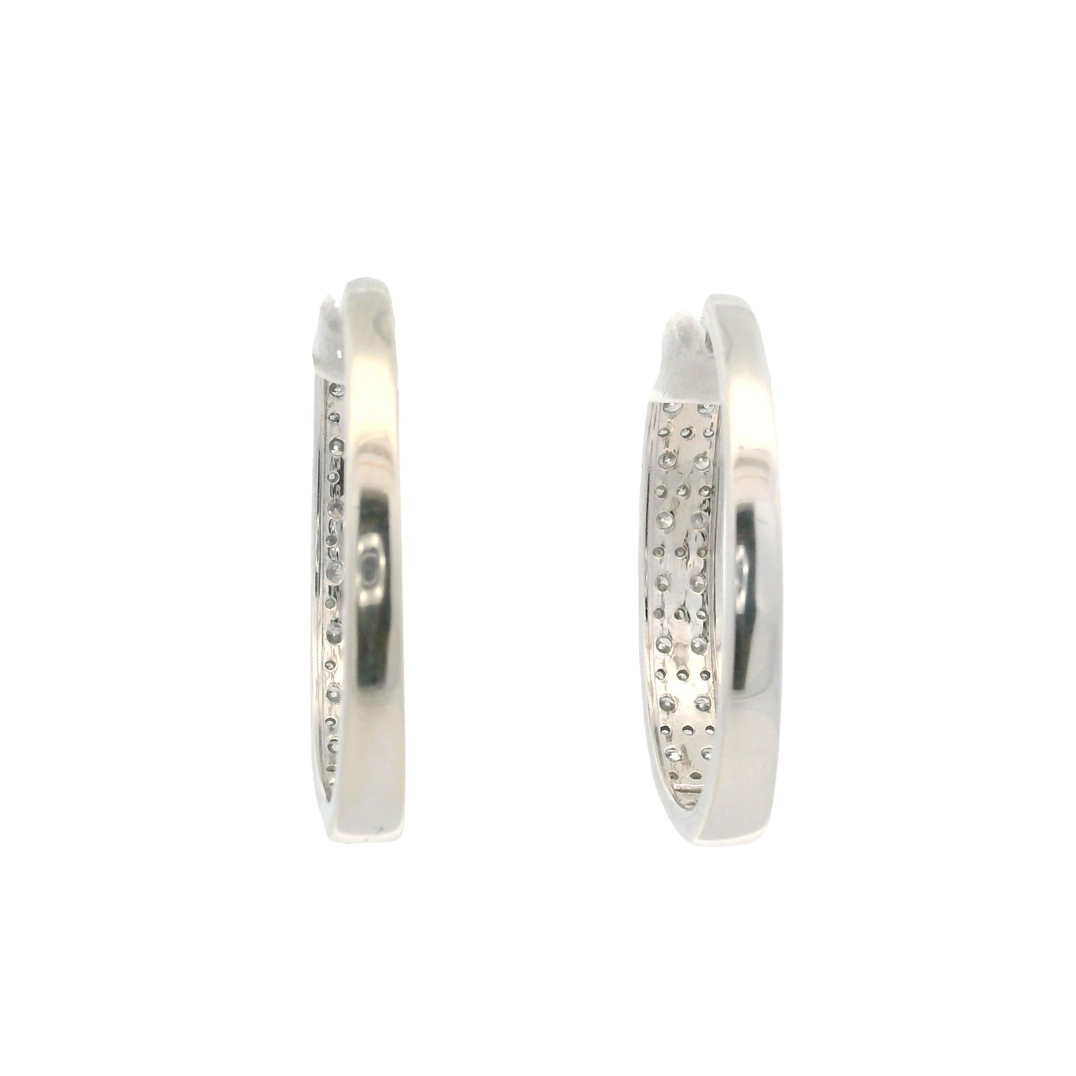 Zeitgenössische 2,06 tcw Diamant 10K Weißgold Oval Reifen im Zustand „Gut“ im Angebot in Towson, MD