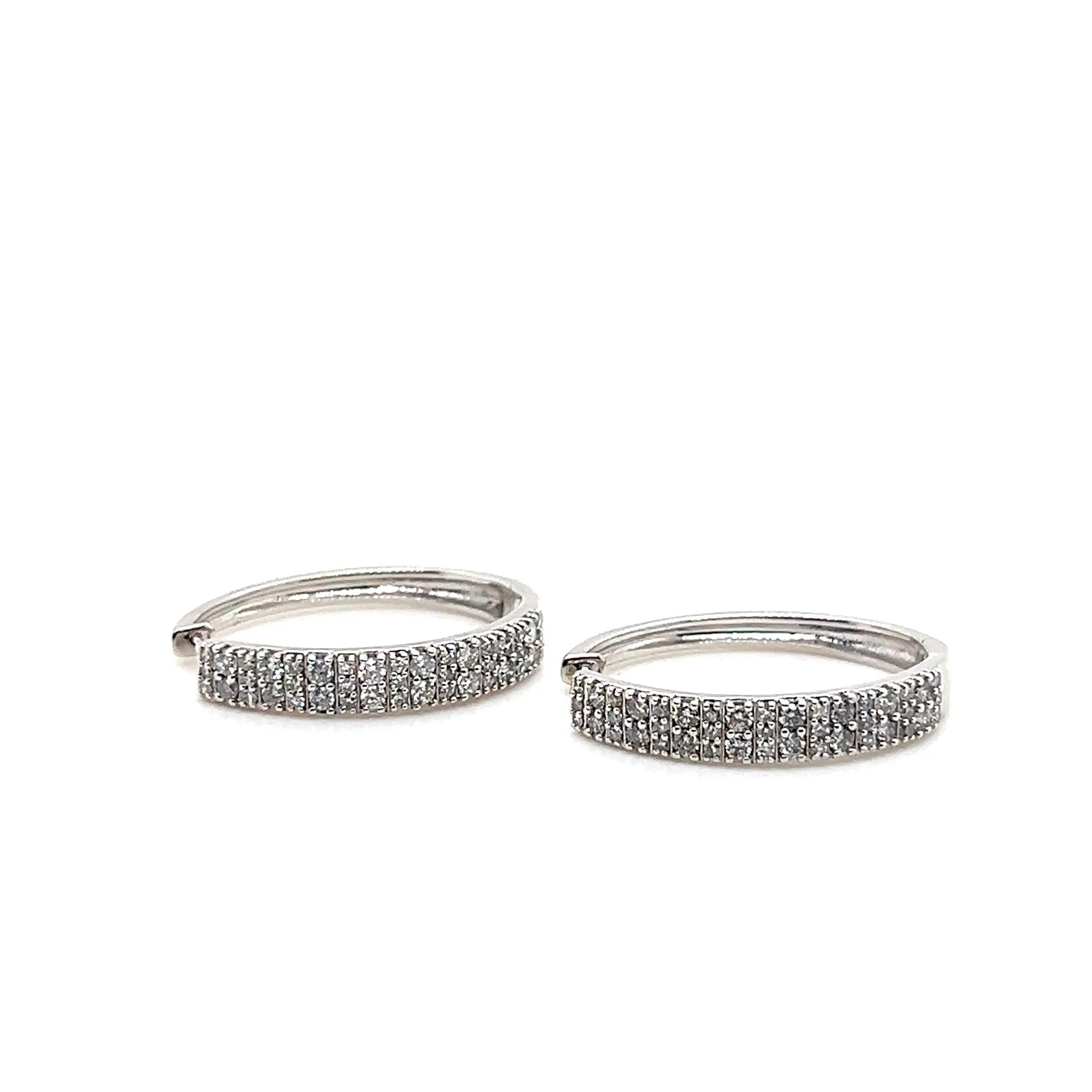 Zeitgenössische 2,06 tcw Diamant 10K Weißgold Oval Reifen im Angebot 1