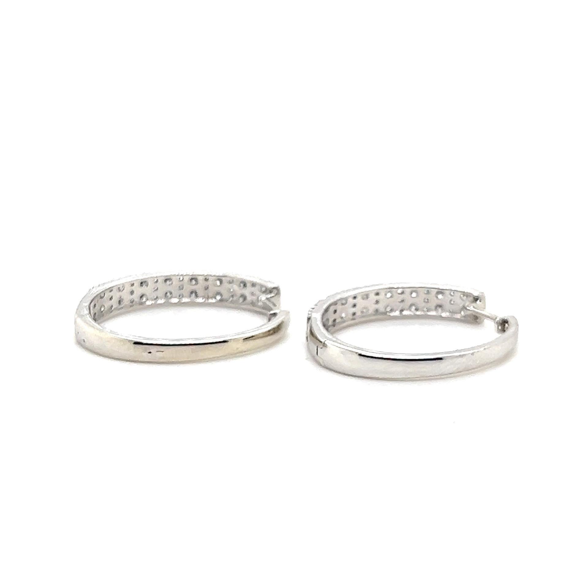 Zeitgenössische 2,06 tcw Diamant 10K Weißgold Oval Reifen im Angebot 2