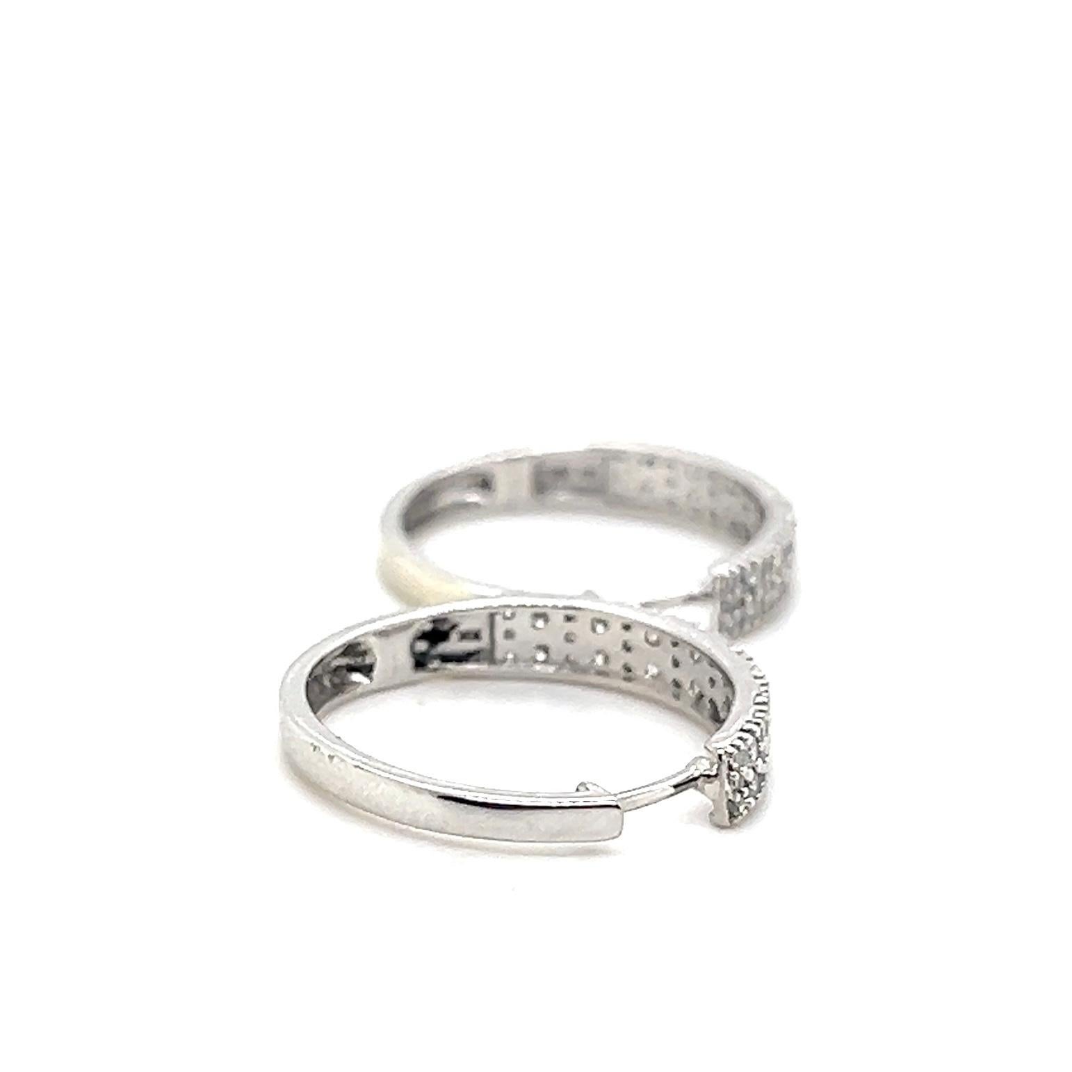 Zeitgenössische 2,06 tcw Diamant 10K Weißgold Oval Reifen im Angebot 4