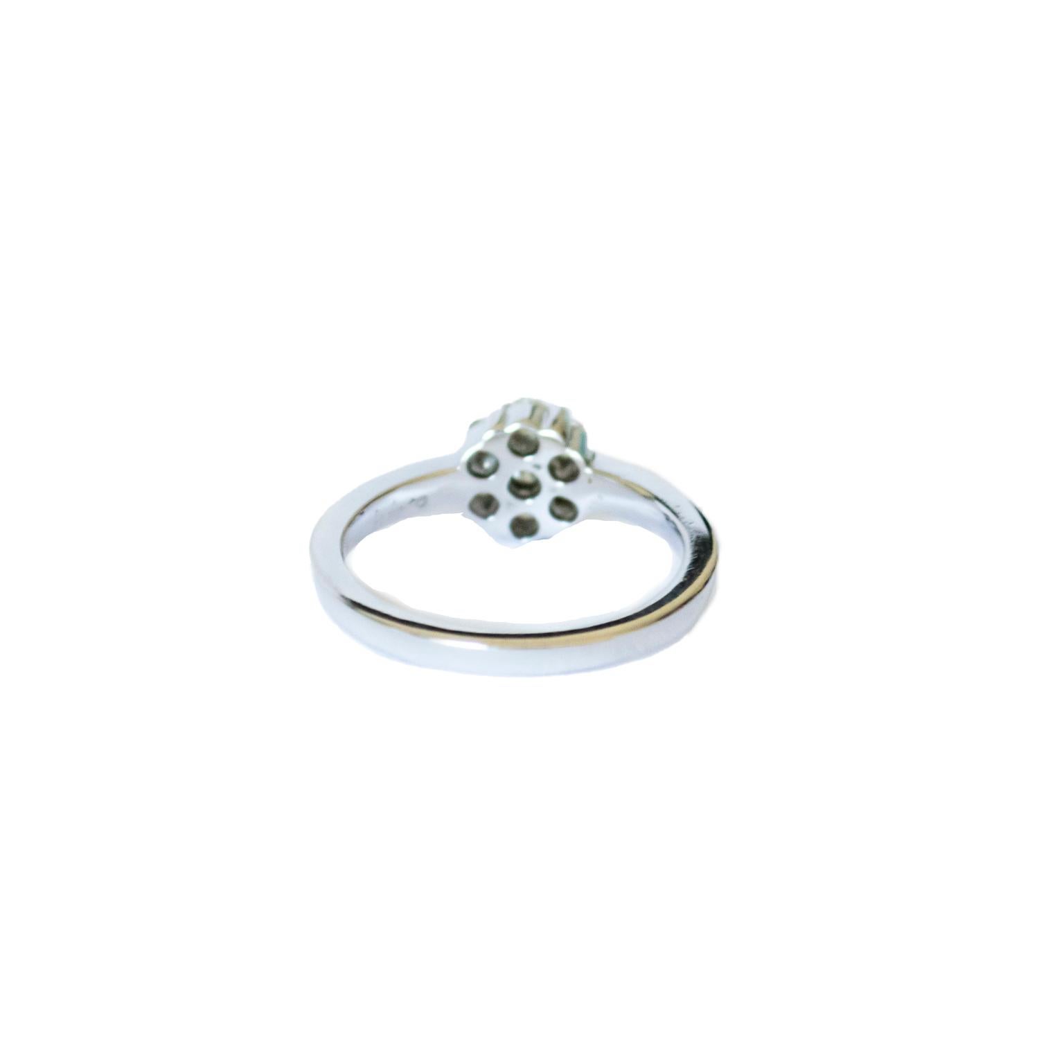 Contemporain Bague contemporaine du 20e siècle en or 18K avec diamants en vente