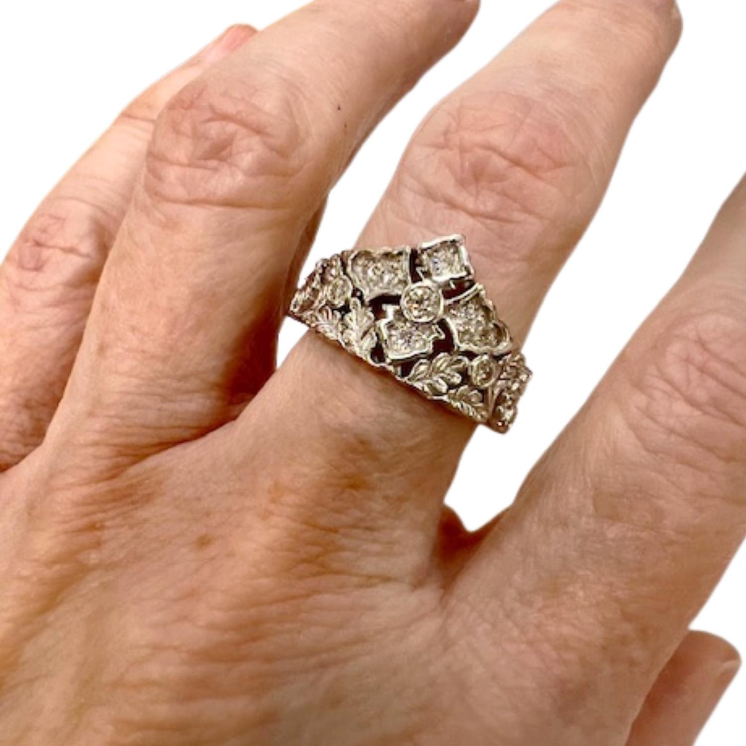 Contemporary 20th Century 2,70ct Diamanten 18k Gold Ring im Angebot 4
