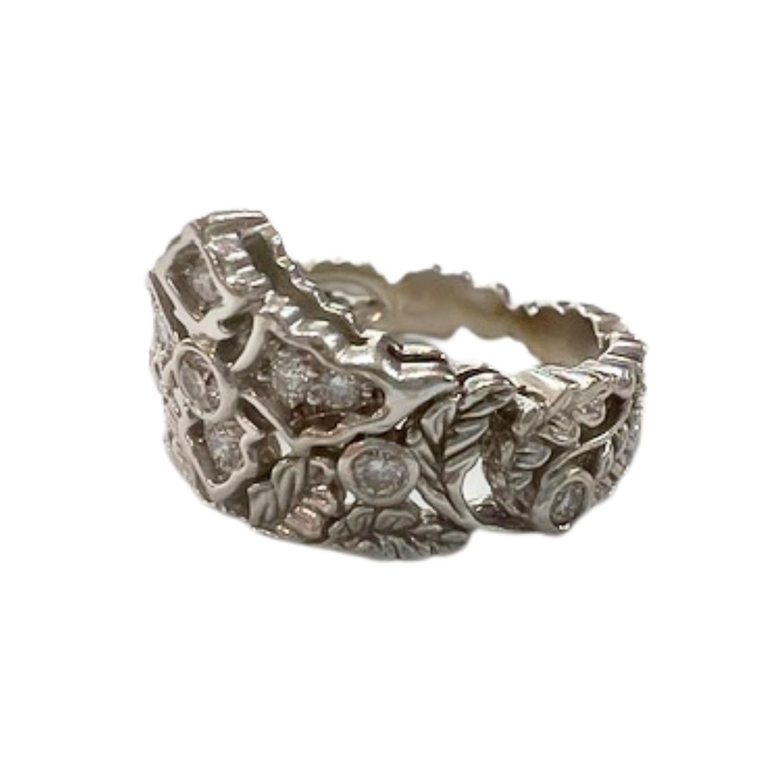 Contemporary 20th Century 2,70ct Diamanten 18k Gold Ring im Angebot 3
