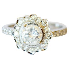 Contemporary 20th Century Diamant 1,40 ct Gold 18K Ring