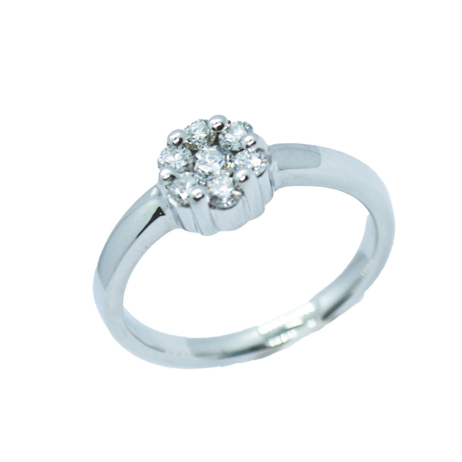 Bague contemporaine du 20e siècle en or 18K avec diamants en vente 9