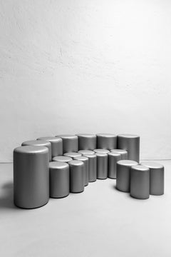 Contemporary 21st Century Circus Sectional Sofa by Spinzi, Silver metal