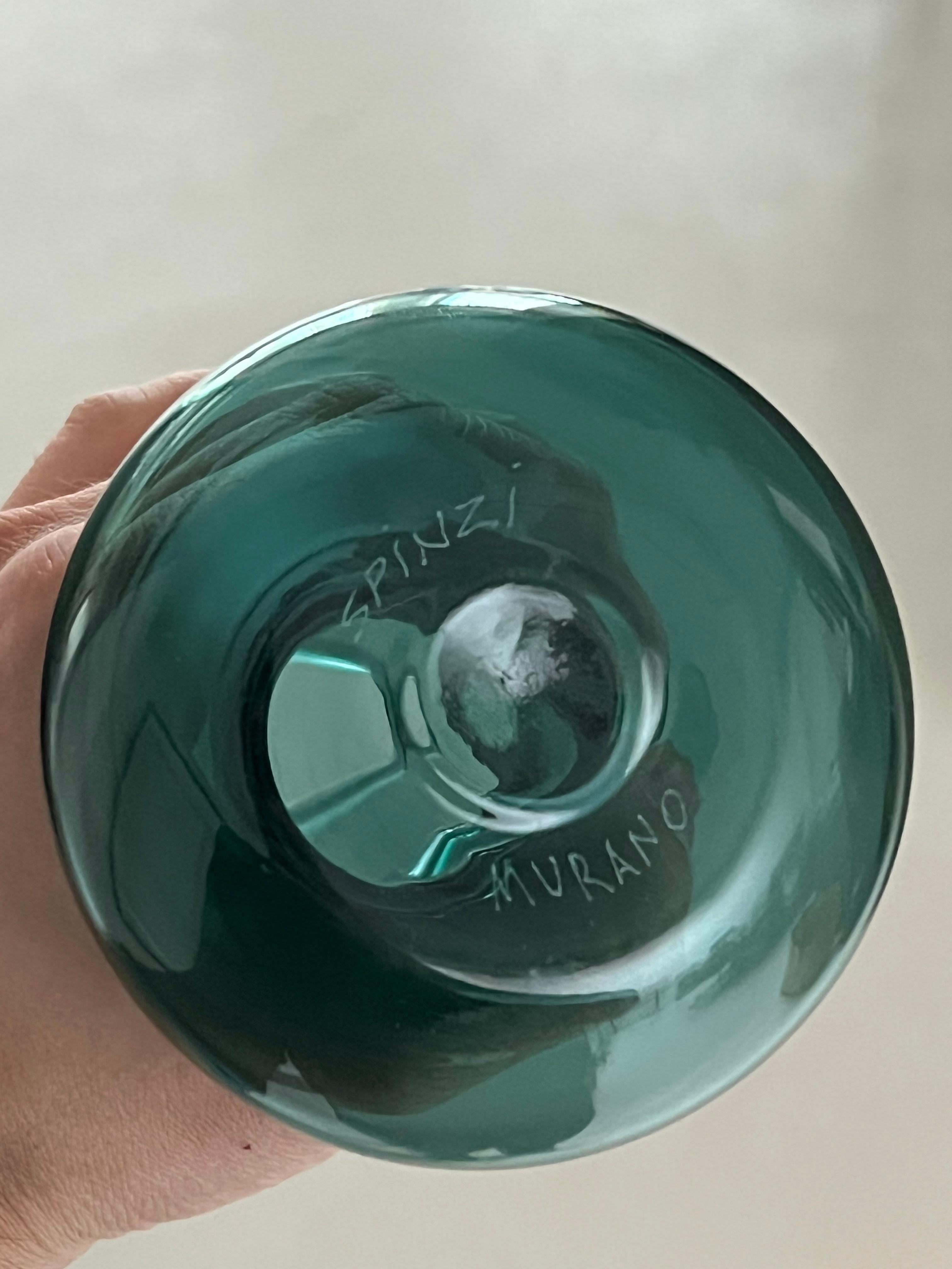 Vases contemporains en verre de Murano soufflé à la main du 21e siècle 