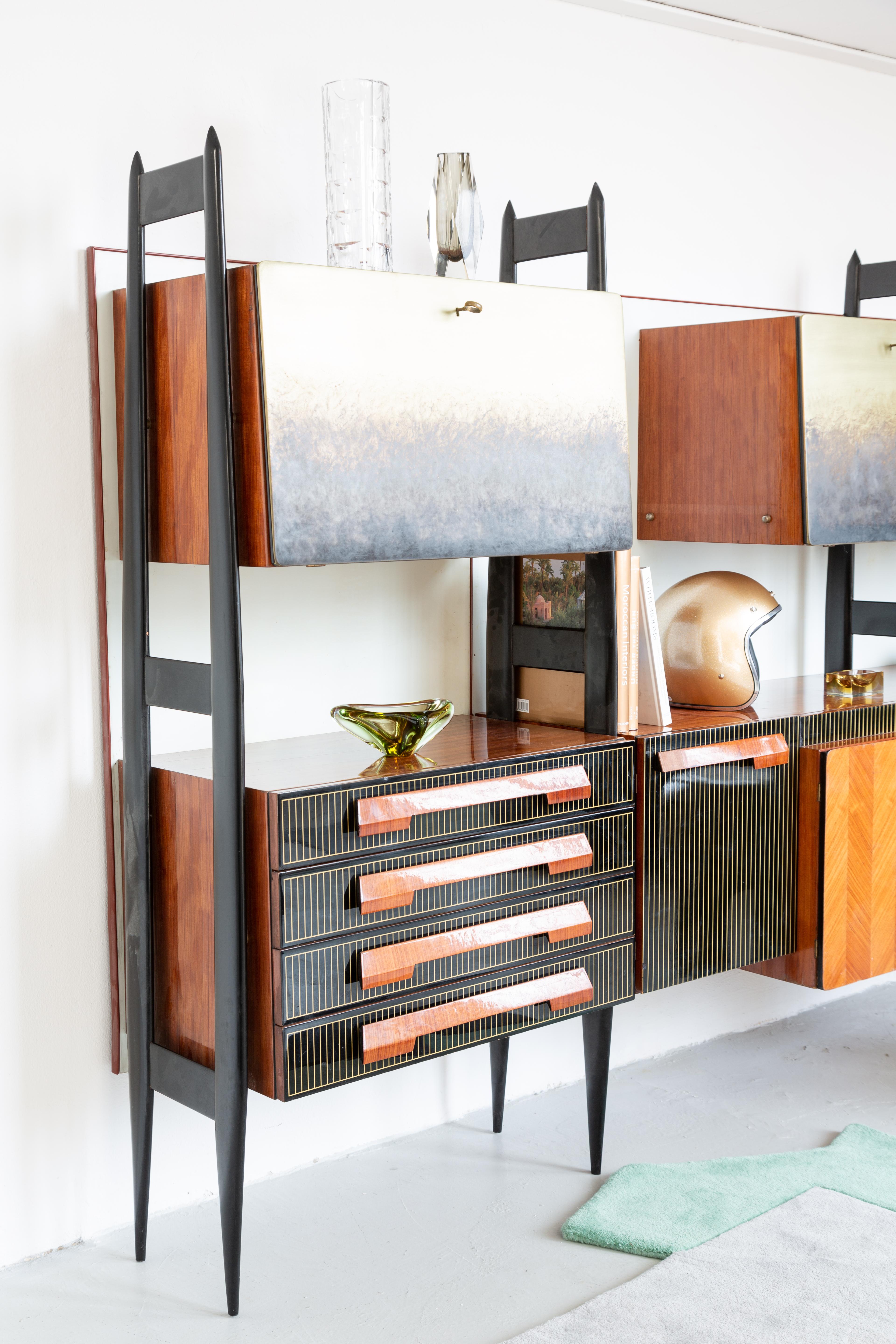 Modern Contemporary 21st Century Fusion Cabinet by Spinzi, Handmade Metallic Finishes