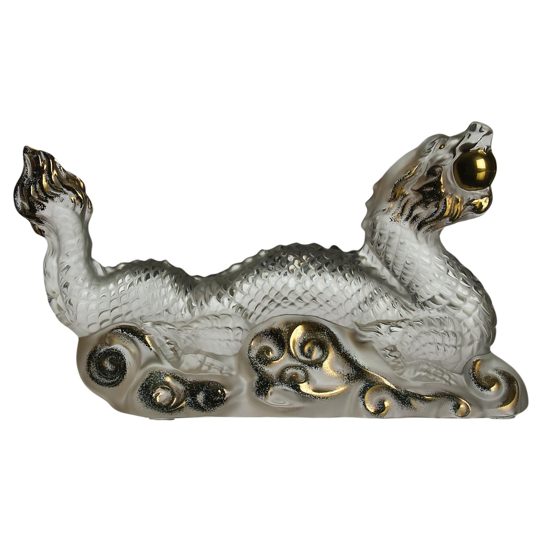 Verre contemporain du 21e siècle "Dragon de Tianlong" par Lalique Glassworks en vente