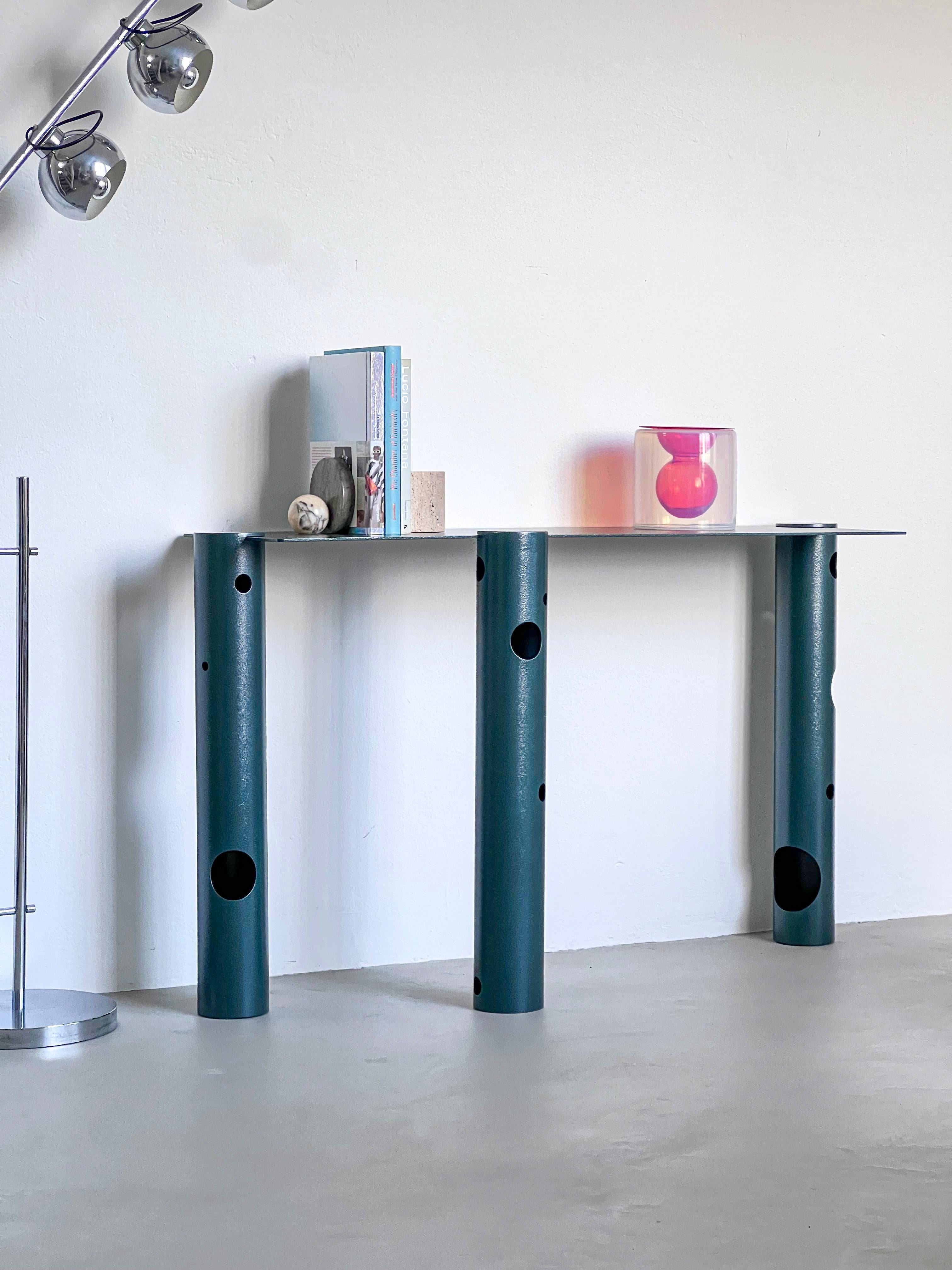 Contemporary 21st Century Silos Console by Spinzi Made in Italy Industrial Table en vente 1