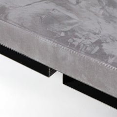 Sculptural Sofa / Day Bed in Burnt Metal and Leather, Jean Prouvé Style