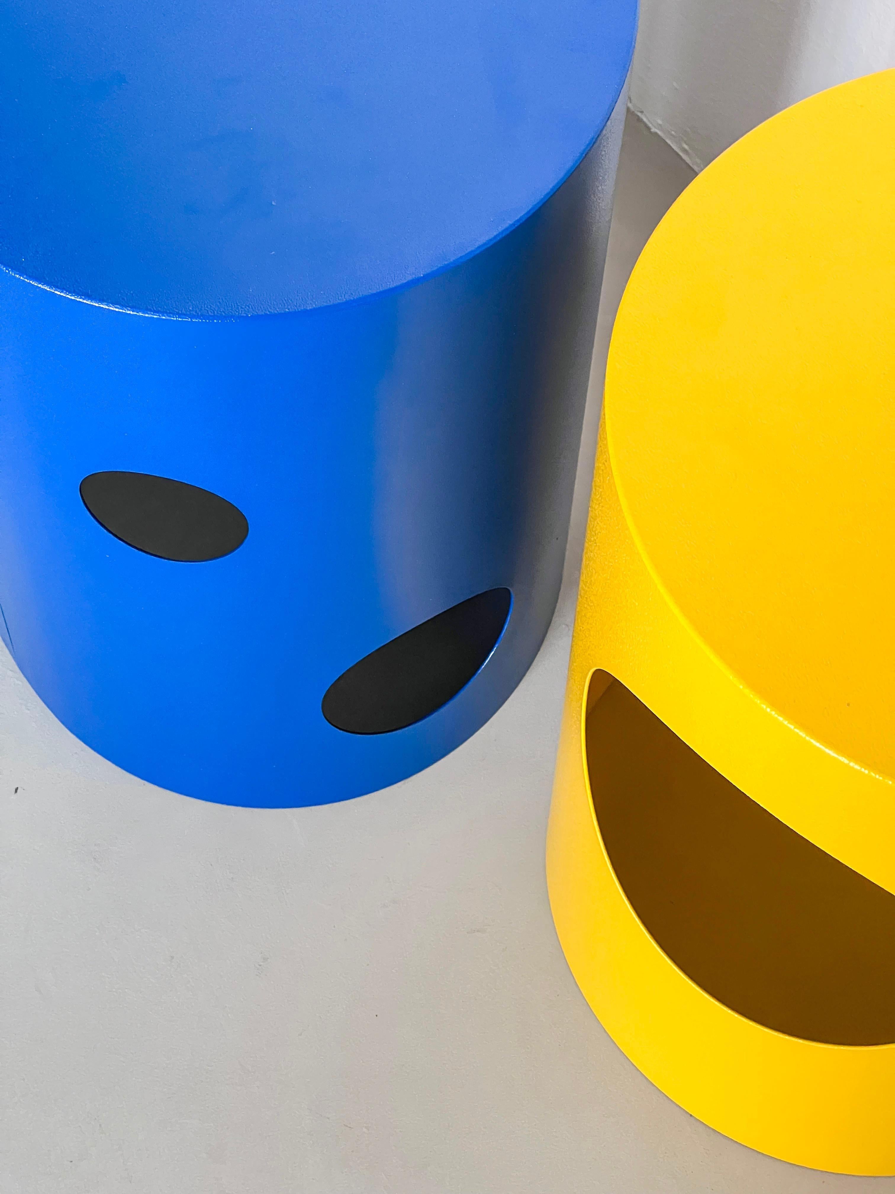 Contemporary 21st Century Spinzi Silös Stool, Side Table, Bright Yellow (tabouret, table d'appoint, jaune vif) Neuf - En vente à Milano, IT