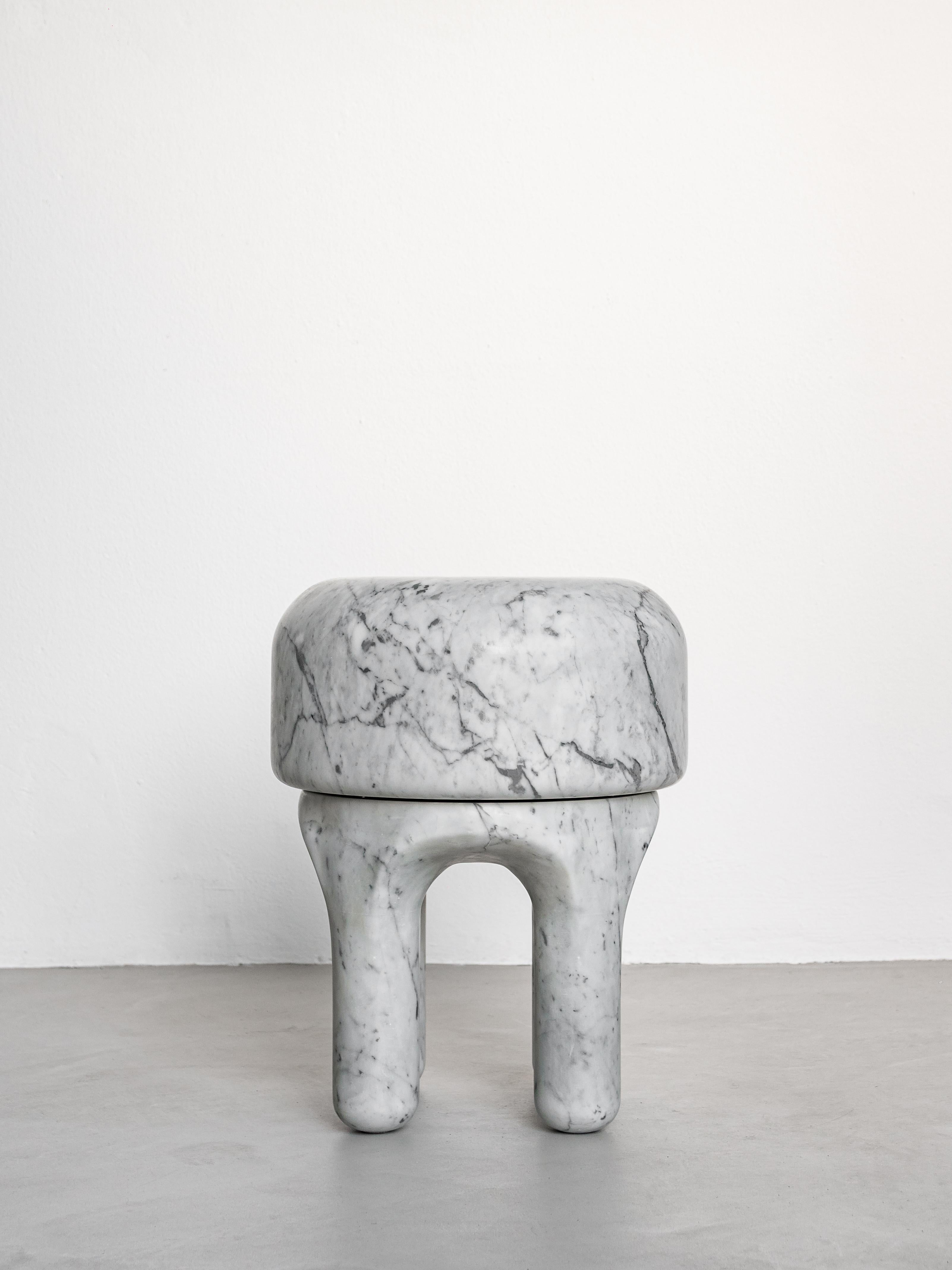 White Carrara Marble Stool - Collectible Italian Design - Marble Side Table

Past, present and future come together in this sculptural piece by Spinzi. Why you may ask? Because Medusa is shaped after a dream had by designer Tommaso Spinzi right
