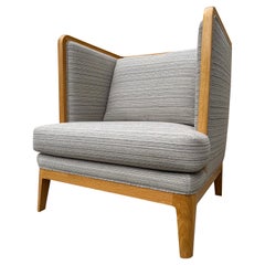Chaise longue Wingback contemporaine du 21e siècle tapissée