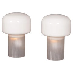 Contemporary 21stC Pair Of Murano Glass Table Lamps Of Recent Production, Italy