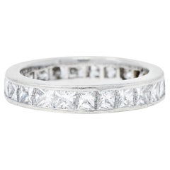 Contemporary 2.30 Carats Diamond Platinum Eternity Wedding Band Ring