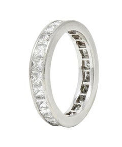Contemporary 2.30 CTW Princess Cut Diamond Platinum Eternity Band Ring