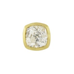 Contemporary 2.31 Carat Old Mine Cut Diamond Stud Earrings