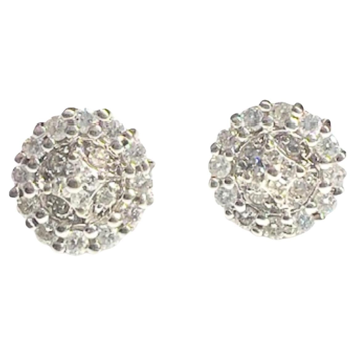 Contemporary 2.40 ct Diamonds White Gold Earrings