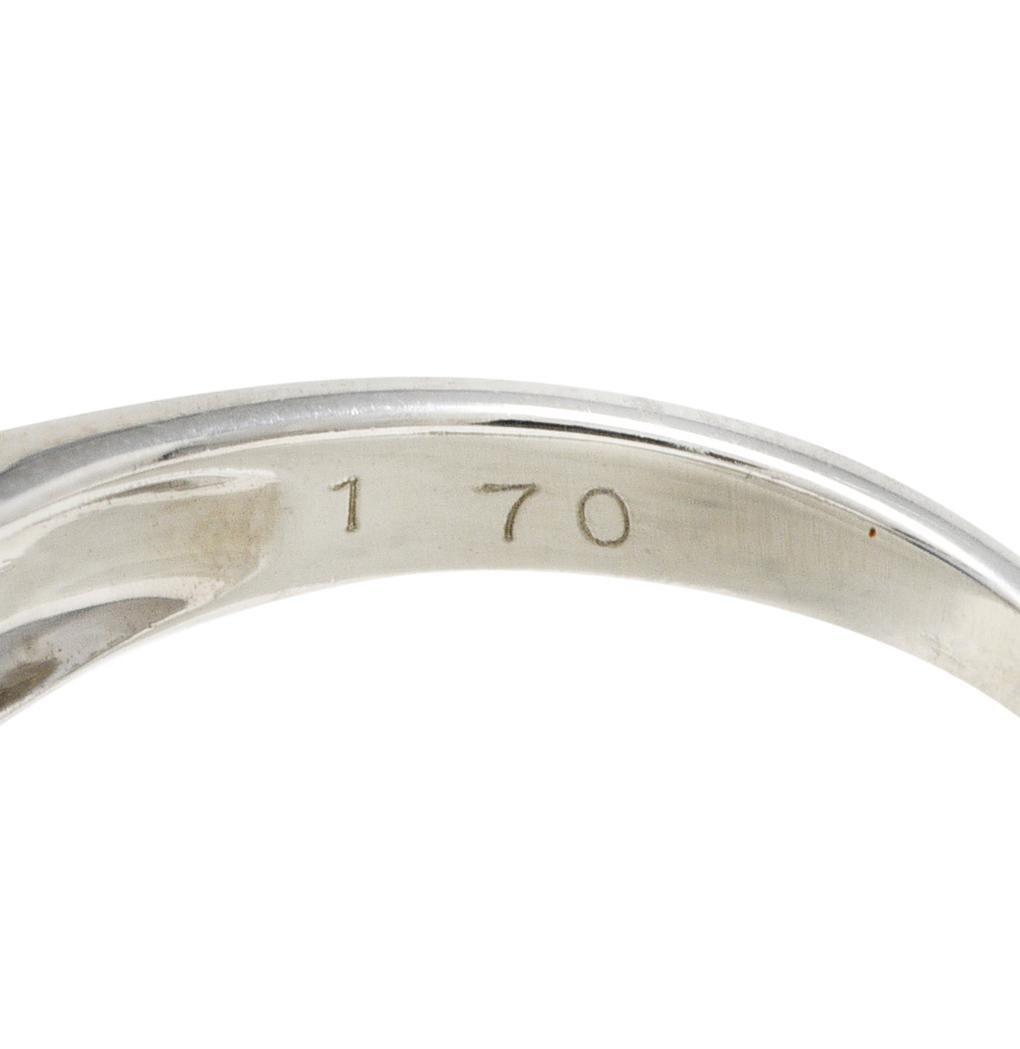 Zeitgenössischer Platin-Edelsteinring mit 2,73 Karat Smaragdschliff-Saphir-Diamant 4