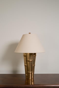Contemporary 24K Gold Plated Repoussé Table Lamp by Robert Kuo