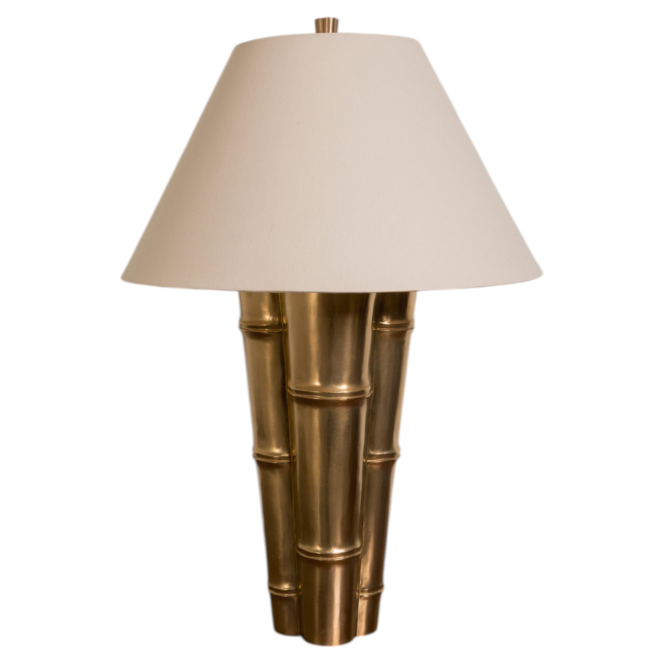 Contemporary 24K Gold Plated Repoussé Table Lamp by Robert Kuo