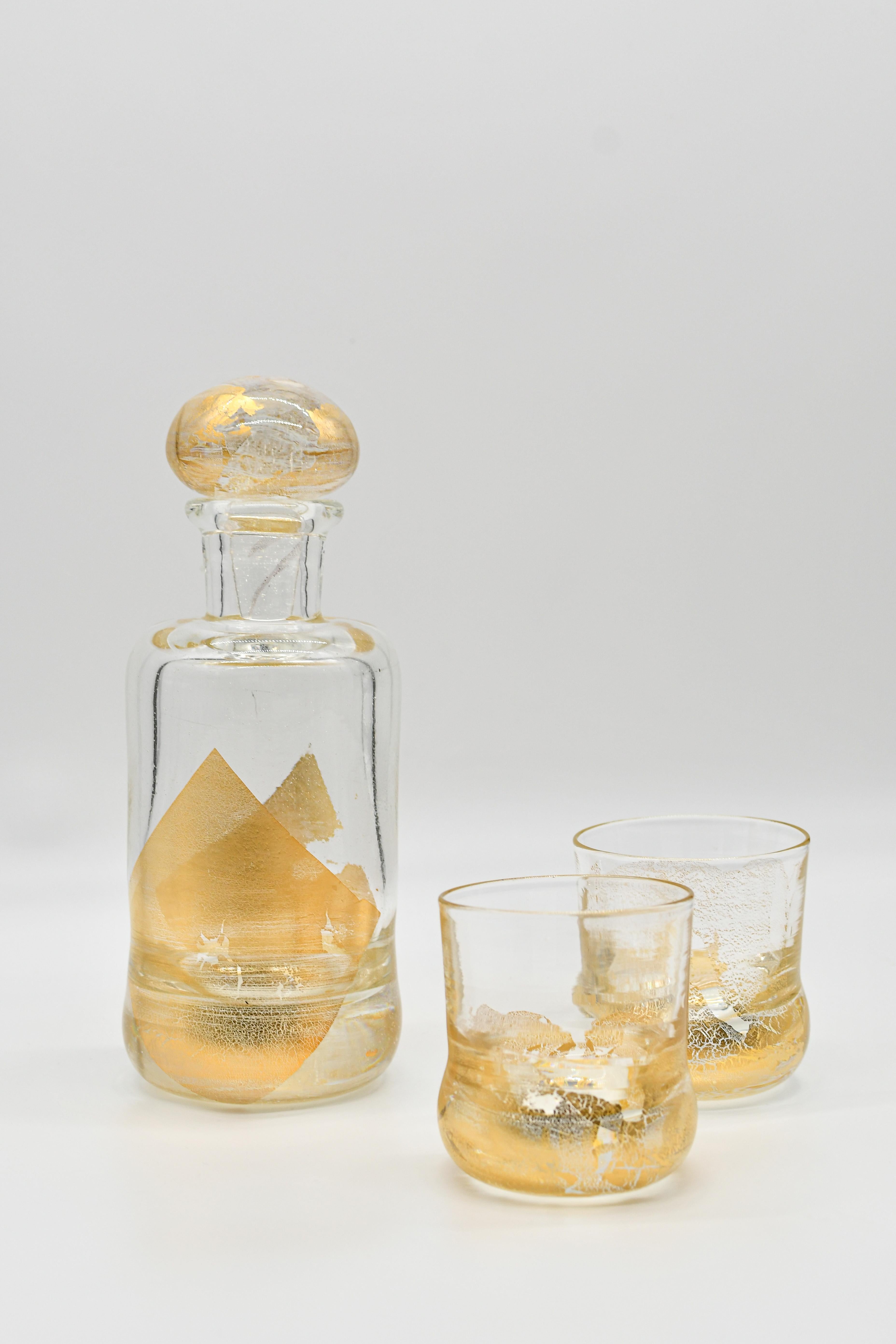 XXI secolo e contemporaneo Set di 6 bicchieri da whisky 24K Contemporary di Laura Sattin in vendita