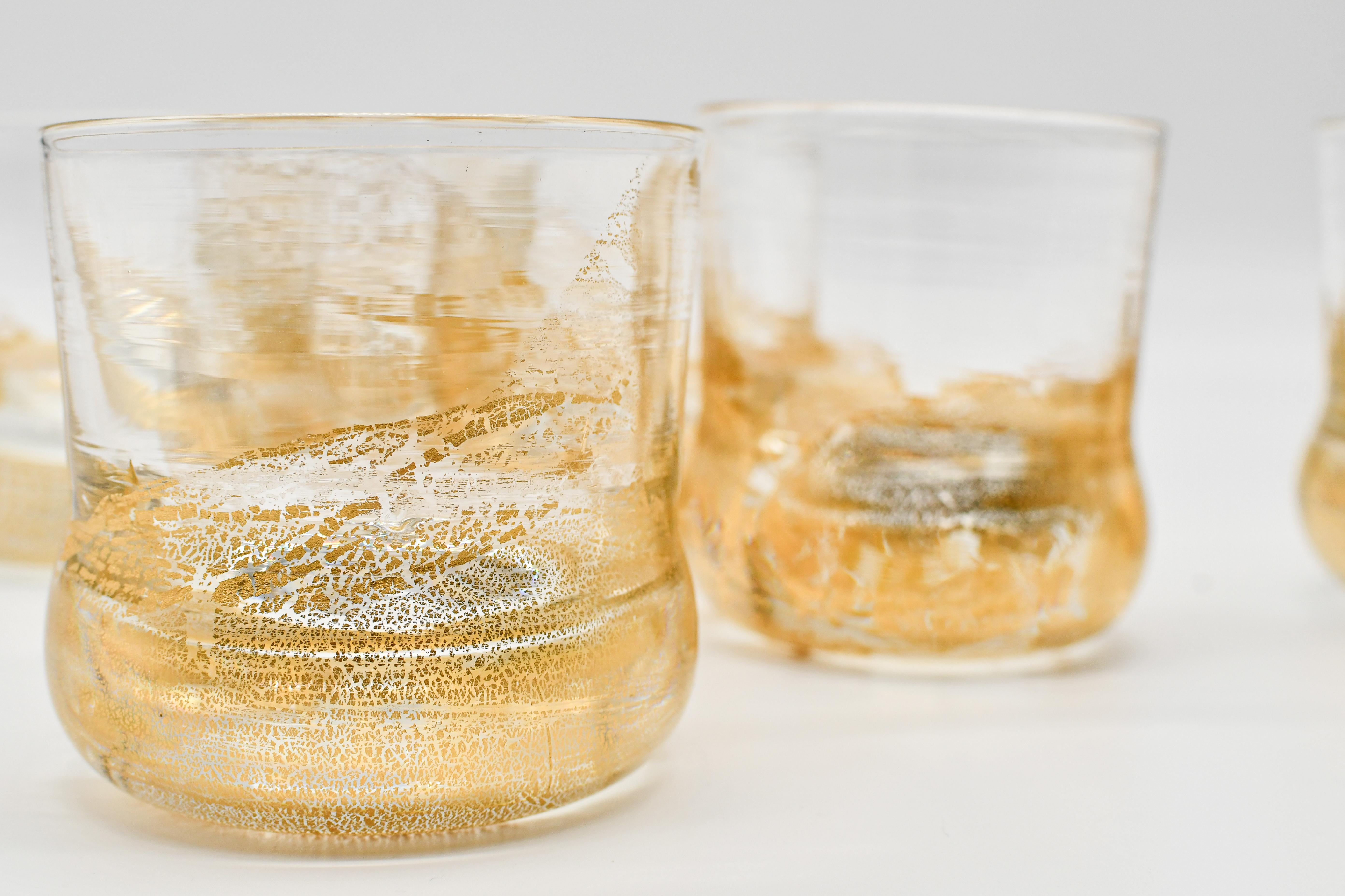 Contemporary 24K Whiskey Tumbler set of 6 by Laura Sattin For Sale 3
