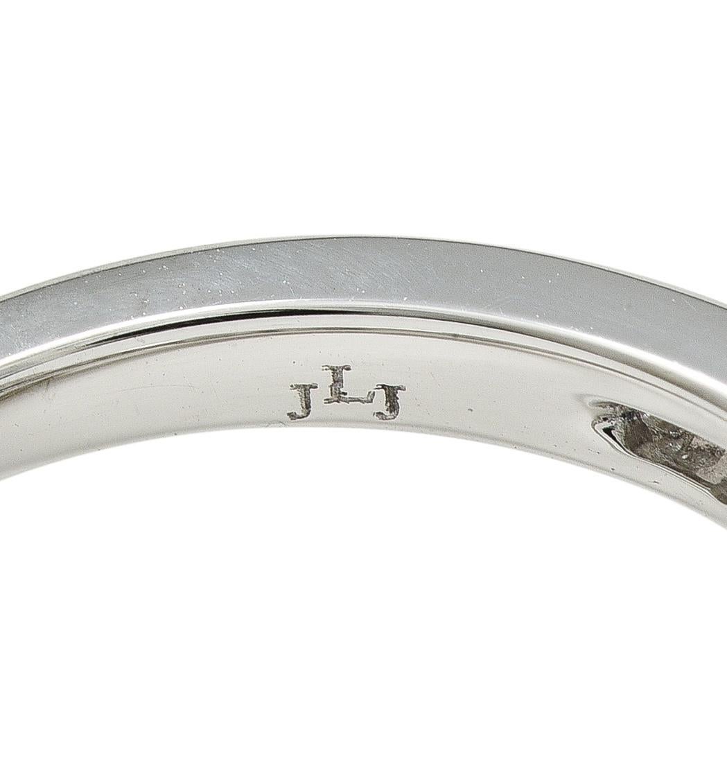 Zeitgenössischer 2,56 CTW Saphir-Diamant 18 Karat Weißgold Halo-Ring im Angebot 2