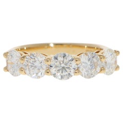 Contemporary 2.59ct Diamond Five Stone Ring