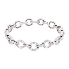 Pulsera Contemporánea de Diamantes Brillantes Redondos de 2,60 Quilates