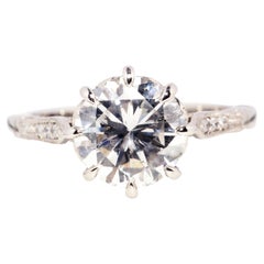 Contemporary 2.66 Carat GIA Certified Brilliant Diamond Platinum Engagement Ring