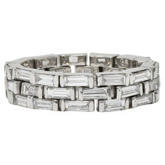 Contemporary 2.74 CTW Diamond Platinum Flexible Panther Unisex Link Band Ring