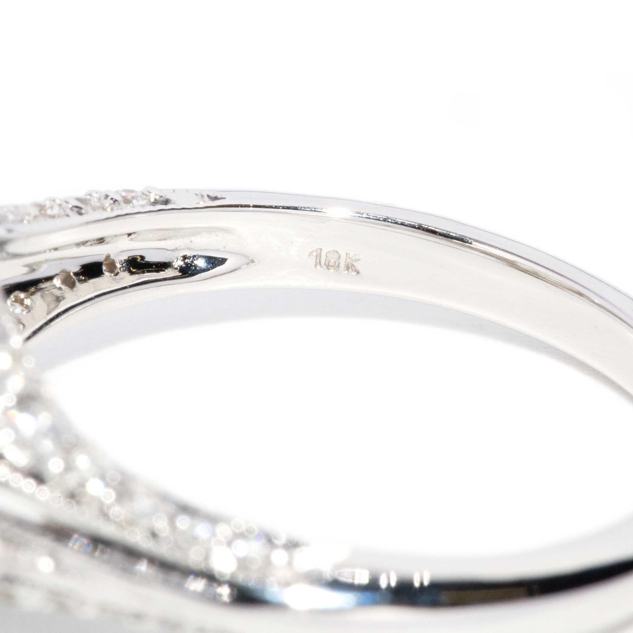Contemporary 2.84 Carat Round Brilliant Diamond Ring 18 Carat White Gold 5
