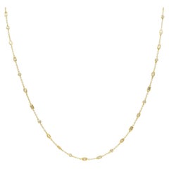 Contemporary 2.84 CTW Diamond 18 Karat Yellow Gold Diamonds-By-The-Yard Necklace