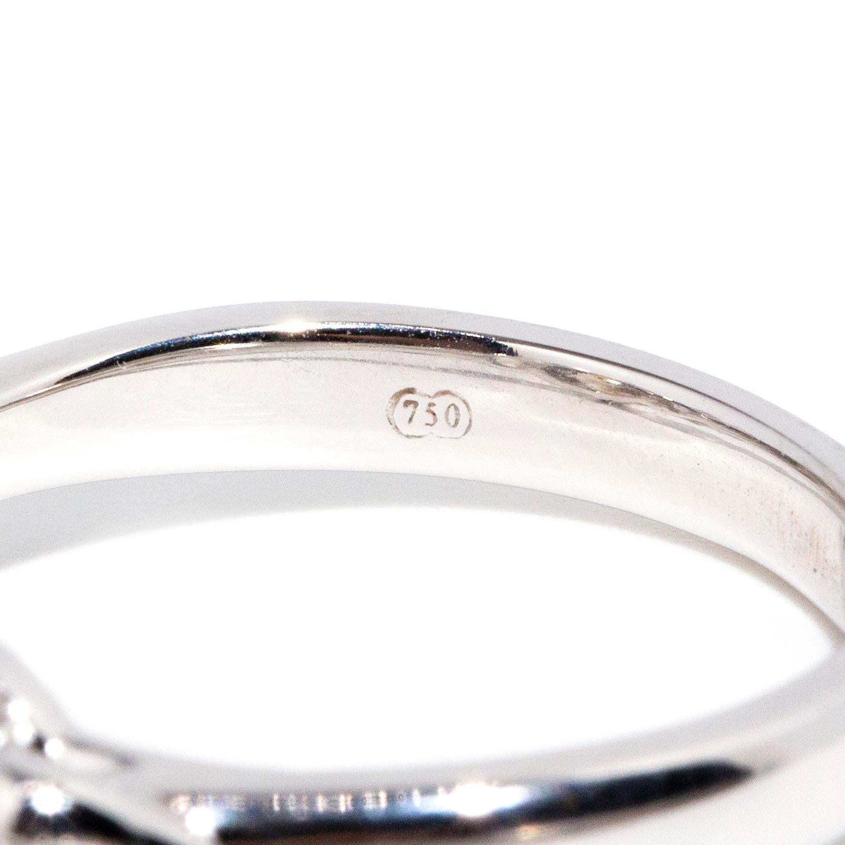 Contemporary 2.90 Carat Brilliant Diamond Engagement Ring 18 Carat White Gold For Sale 1